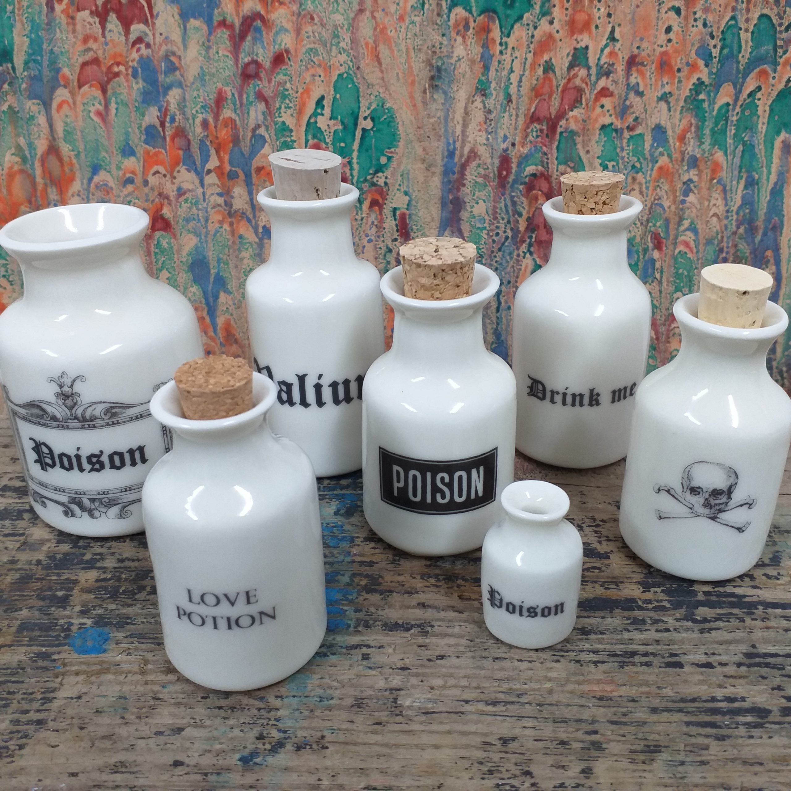 Small porcelain bottles (2)
